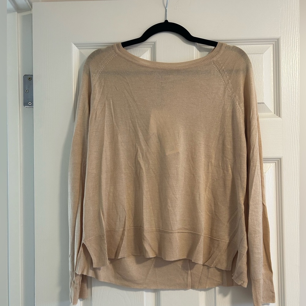 Zara beige long sleeve top